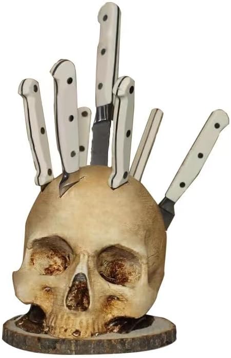 Gerrit Scary Skeleton Kitchen Knife Holder Halloween Frightening Fun