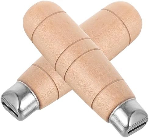 2 Set Reversible Solid-Wood Kitchen Knife Holder with Ergonomic Design