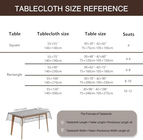 Sturdy Ivory Tablecloth for Kitchen Dining Entertaining