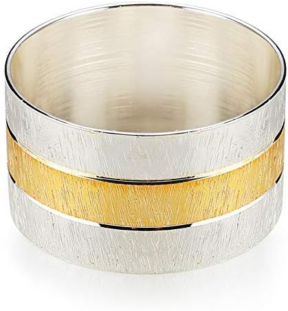 Accmor 4-Piece Metal Napkin Rings Gold Buckles for Tables