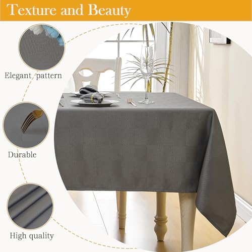 Elegant Checkered Tablecloth for Kitchen and Outdoor 60x84