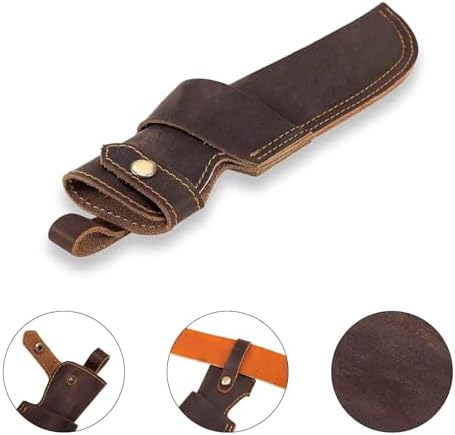 Leather Knife Sheath for 5-inch Blade Belt-Carrying Protection