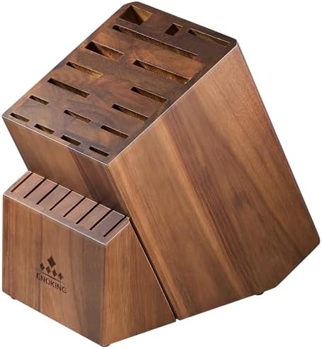 25-Slot Acacia Knife Block for Home Use