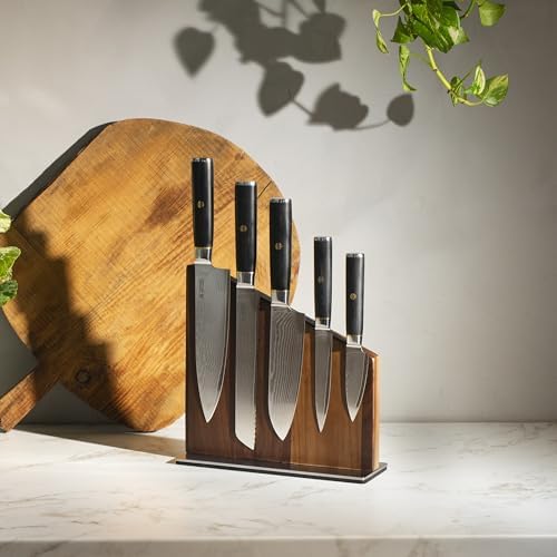 Yatoshi 6-Piece Magnetic Kitchen Knife Block Set