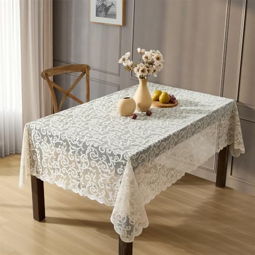 Elegantly Sleek Tablecloth hurricanes pattern fits 6-8 wrinkle-resistant easy to clean