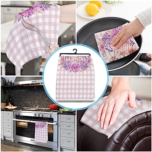 Stylish Pink Pumpkin Kitchen Towels