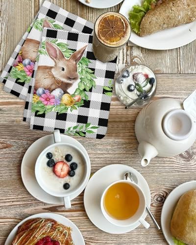 Easter Bunny Waffle Towels Quick-Dry Absorbent Perfect for Kitchen Bathroom