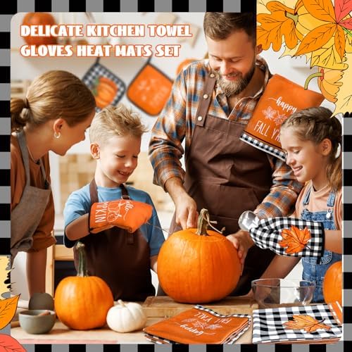 Pickmesh 12-Piece Winter Kitchen Towels and Oven Mitt Set