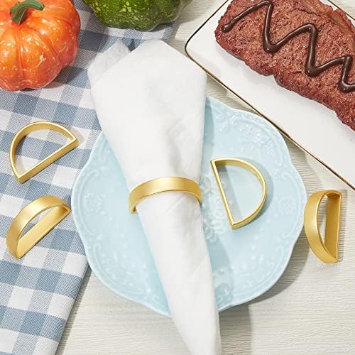 Stainless Steel Gold Napkin Rings 40 Pieces Buckle for Dinner Parties