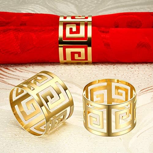 96 Pcs Gold Napkin Rings Elegant Holder Set