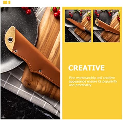 UPKOCH 5 Pcs Chef Knife Guards Premium PU Leather Knife Covers