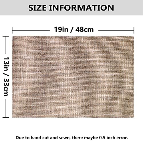 Kevin Textile Set of 4 Heat-Resistant Placemats Natural Linen 13x19