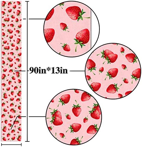 Rustic Strawberry Table Runner for Gatherings