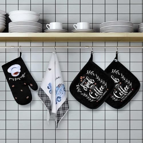 Bencailor 6 Pcs Kitchen Towel and Pot Holder Set