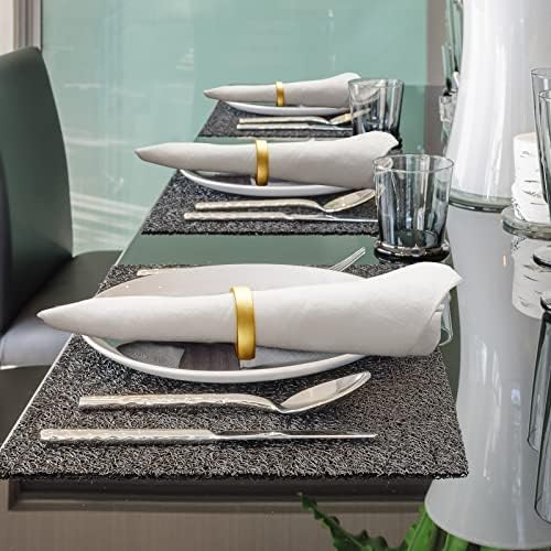 Stainless Steel Gold Napkin Rings 40 Pieces Buckle for Dinner Parties