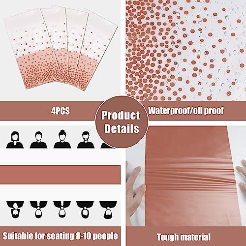 OHOME 8-Pack Disposable Plastic Table Cloths for Parties Elegant Design