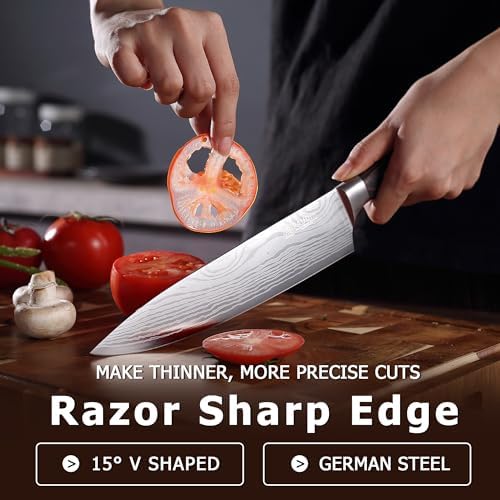 High-Quality Kitchen Knife Block Set 14-Piece German Stainless Steel Kitchen Gadgets