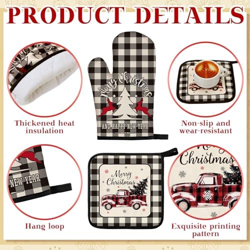 10-Piece Farmhouse Kitchen Set for Mom Daughter Black White