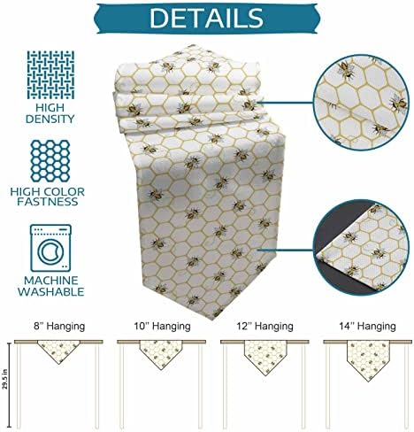 BABE MAPS Bee Table Runner 13x70in