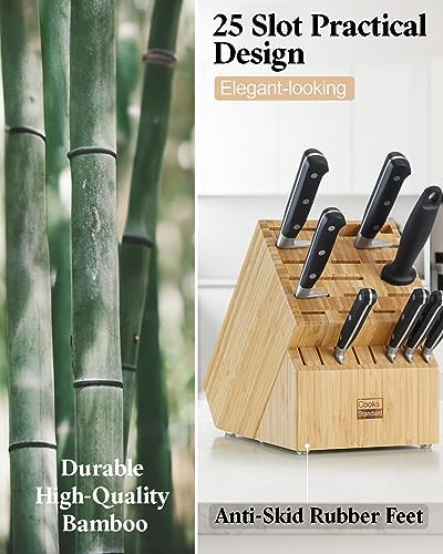 Bamboo Knife Block Holder 25 Slot X-LargeCooks Standard
