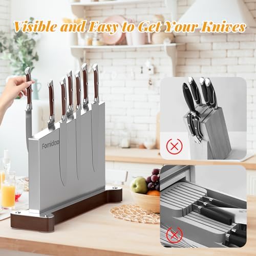 Magnetic Extra Large Stainless Steel Knife Holder Double Sided