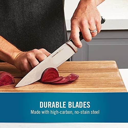 Calphalon Kitchen Knife Set with Self-Sharpening Block Durable Sharp and Premium