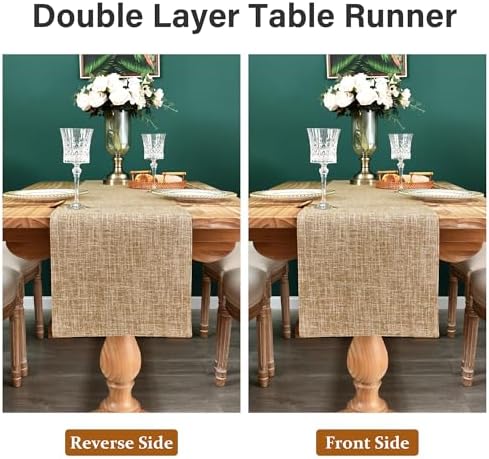 Stylish Faux Linen Table Runner