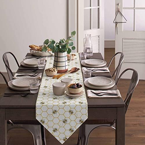 BABE MAPS Bee Table Runner 13x70in