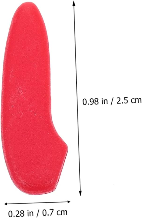 30-Piece Red Plastic Knives Tip Protective Sleeves