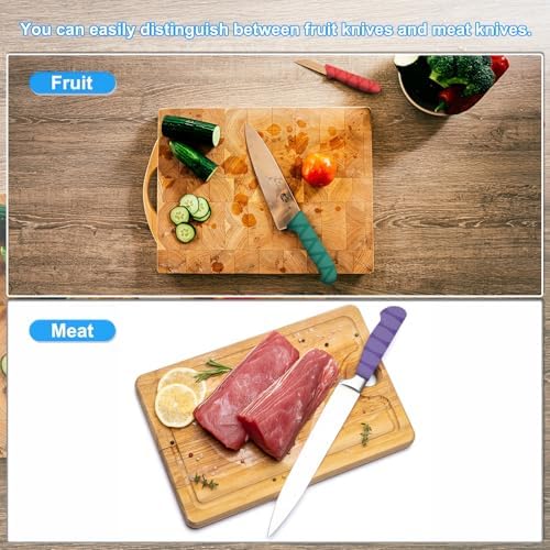 PATIKIL Cutting Knife Handle Heat Shrink Sleeve Set of 4 Green Oval Pattern