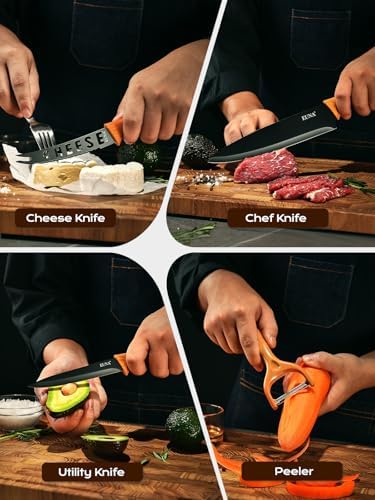EUNA Premium Knives Set for a Sharp Rust-Resistant Edge