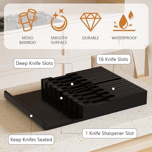 Your Ultimate Knife Storage Solution - 16 Knives Organized Perfectly