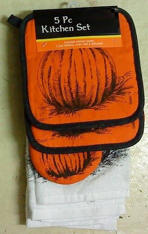 Halloween pumpkin 5-piece kitchen set