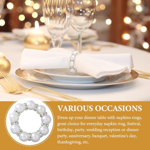 Elegant Pearl Napkin Rings