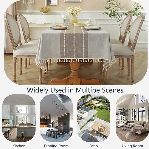 Alsoo Rustic Waterproof Tablecloth 6-8 Seats