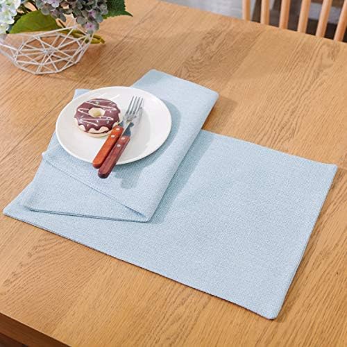 Premium Heat-Resistant Faux Linen Placemats for Kitchen Dining