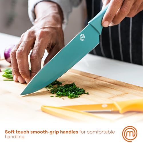 MasterChef Knife Block Set of 6 Professional Kitchen Knives