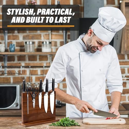 Dual-Sided Wooden Magnetic Knife Holder