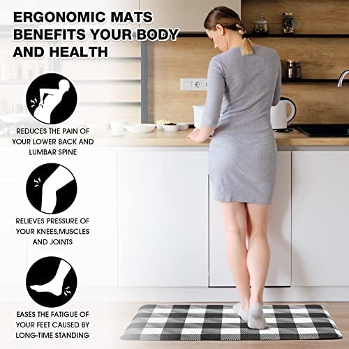 Anti-Fatigue Plaid Kitchen Mat