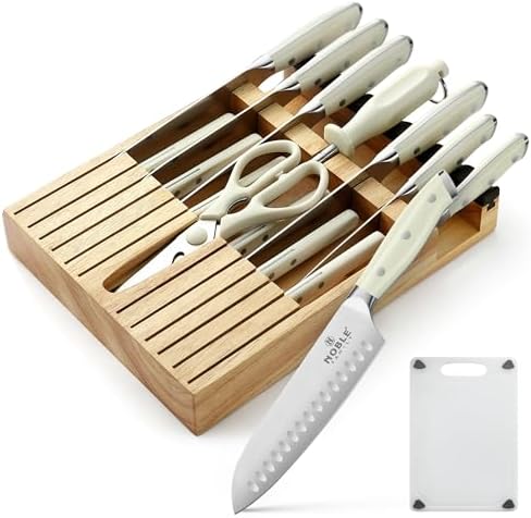 Complete 16-Piece Kitchen Knife Set with Wooden Block