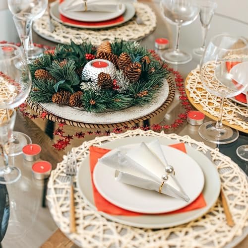 Elegantly Sturdy Napkin Rings Set of 12