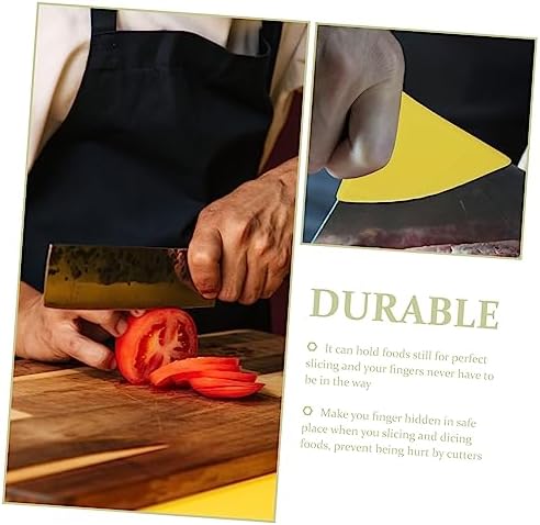6-Piece Kitchen Finger Protectors Durable Safety Shields Yellow Reusable