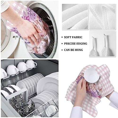 Stylish Pink Pumpkin Kitchen Towels