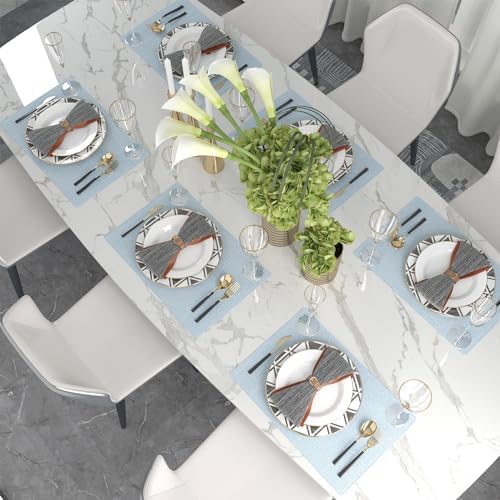 Premium Heat-Resistant Faux Linen Placemats for Kitchen Dining