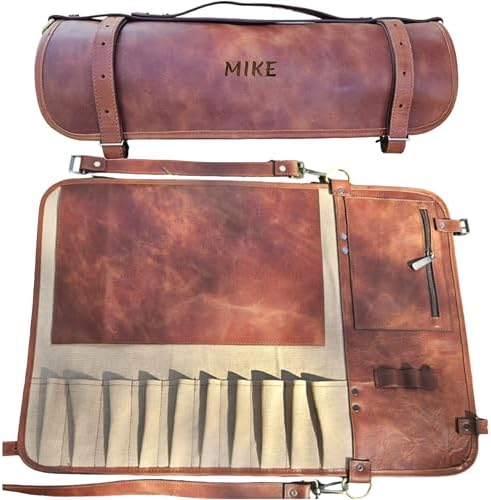 Premium Leather Chef Knife Storage Bag