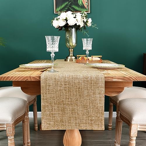 Stylish Faux Linen Table Runner