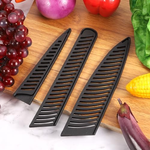 uxcell 4Pcs Black Knife Edge Guards for 95 Kitchen Knives