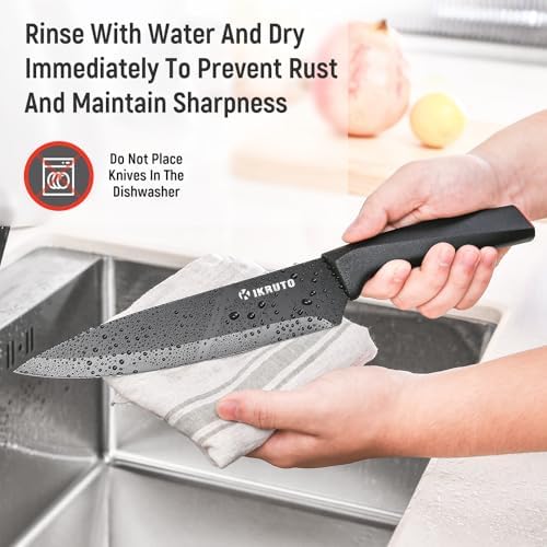 15-Piece Professional Kitchen Knife Set with Block and Sharpener