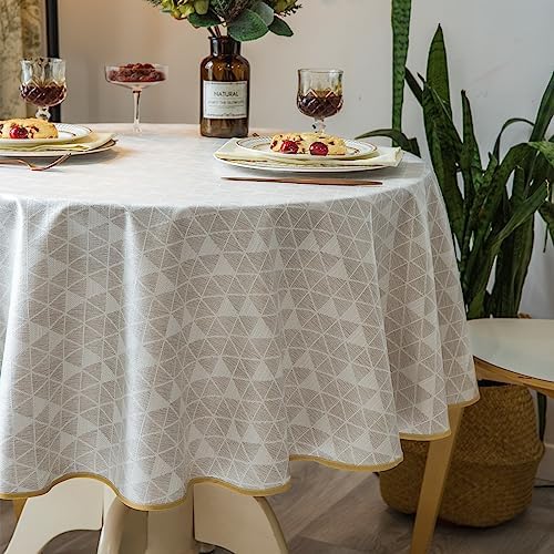 Rustic Linen Style Tablecloth for Kitchen Dining