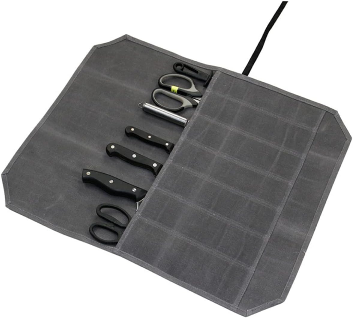 KICHOUSE Canvas Knife Storage Bag for Chef Knives and Cutlery